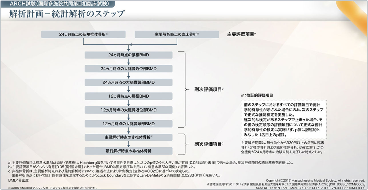 図8 ARCH試験の解析計画－統計解析のステップ