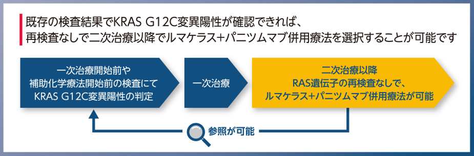 ルマケラスで治療を行う際のKRAS G12C変異の確認手順
